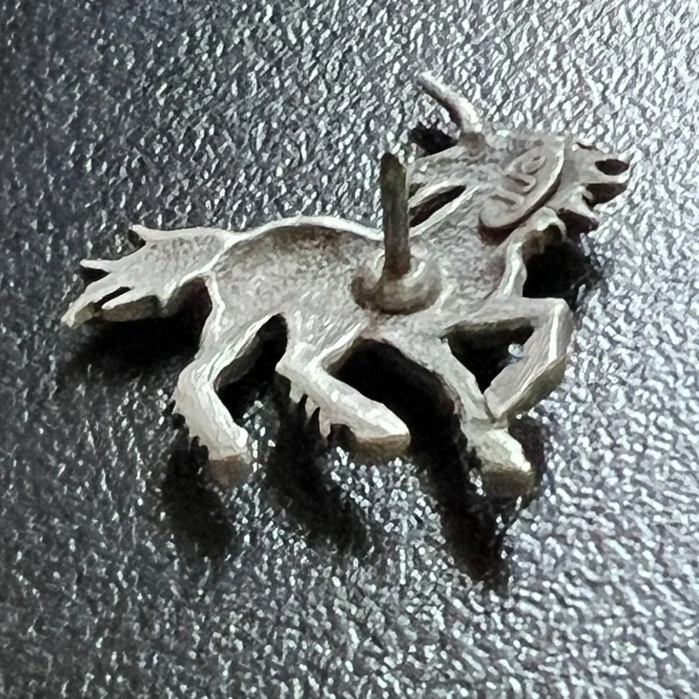 JJ Vintage Unicorn Lapel Pin Pewter Tie Tack Mythical Fantasy Horse‎ Collectible